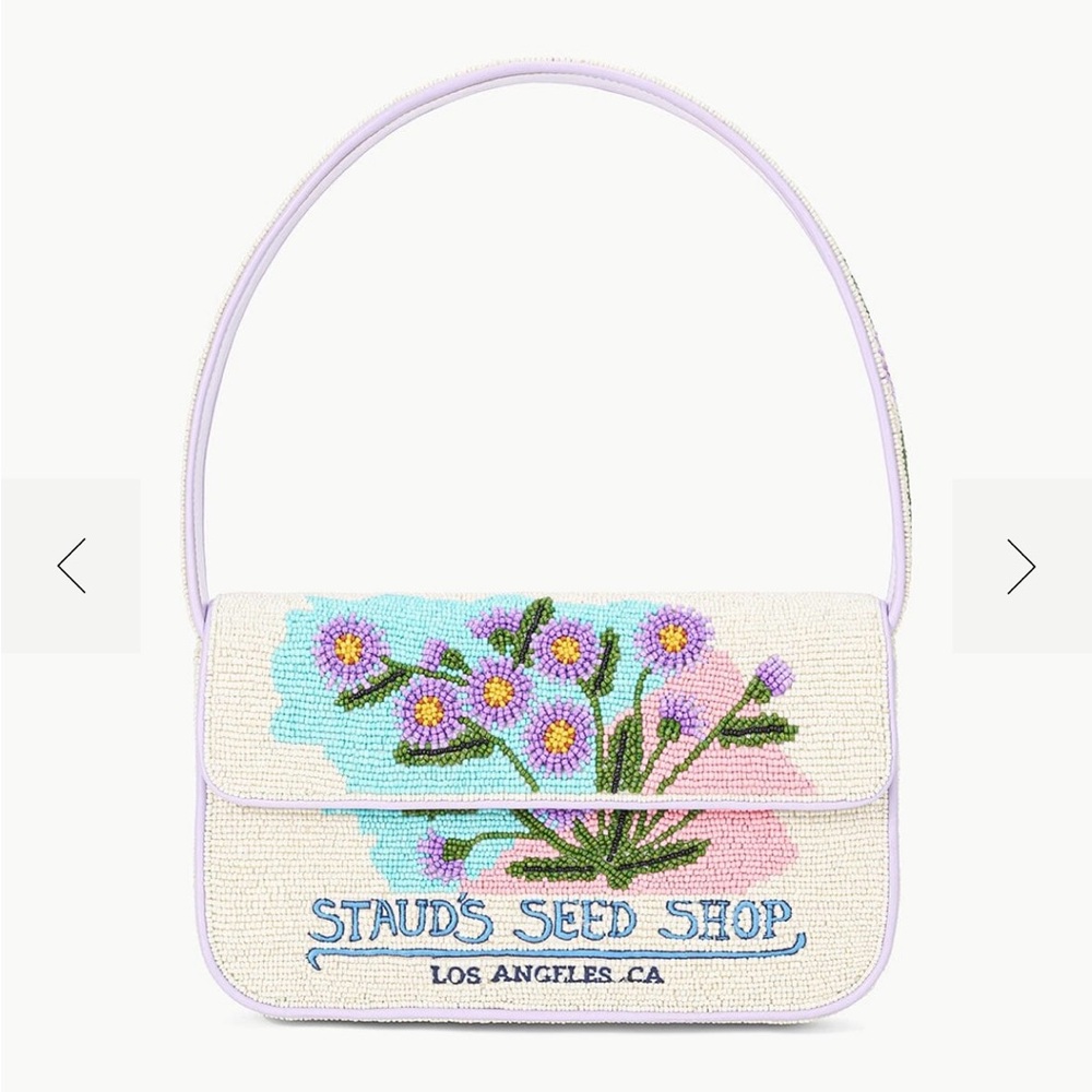 Staud Floral Embroidered Women's Bag - Cream